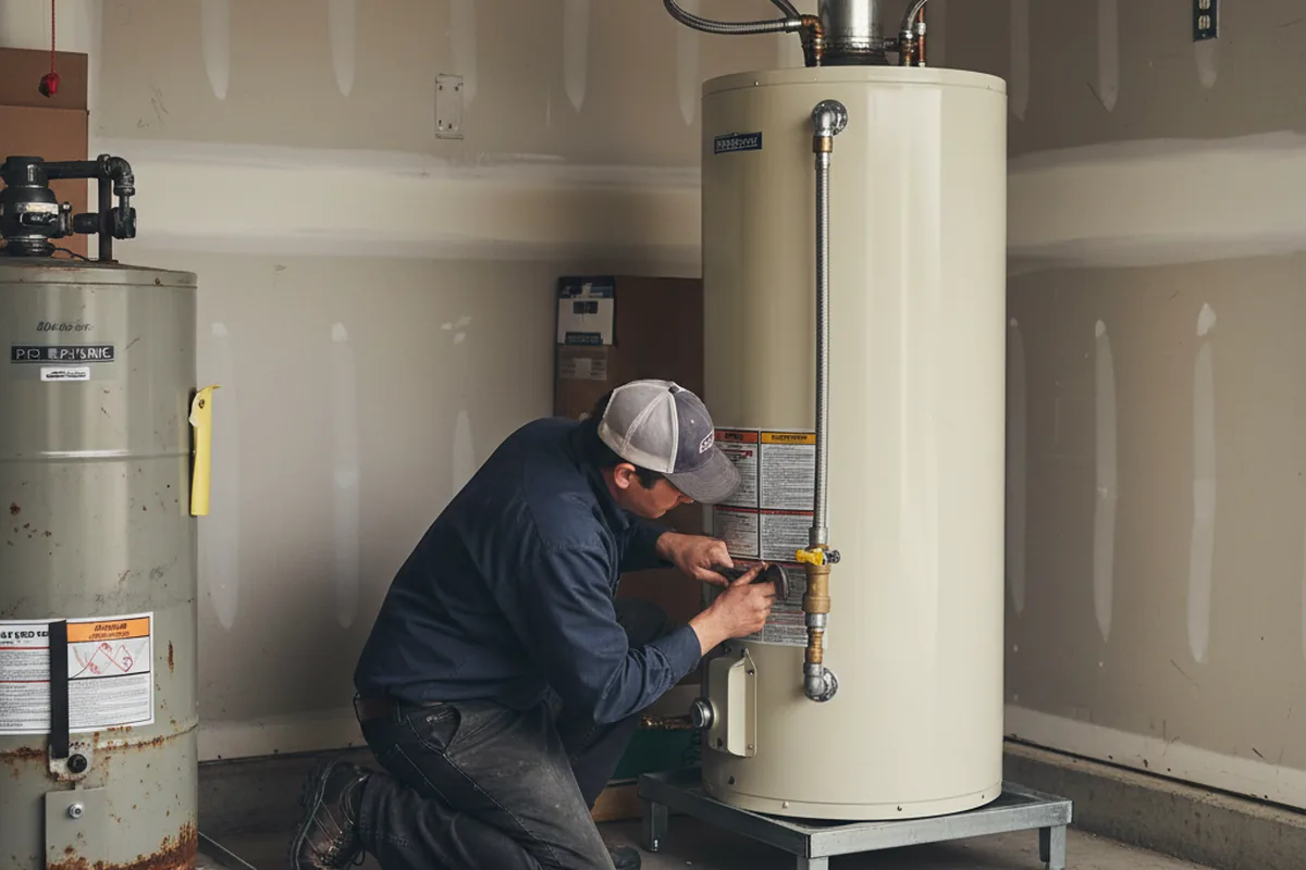 Water heater and shutoff valve replacement in Monte Rio